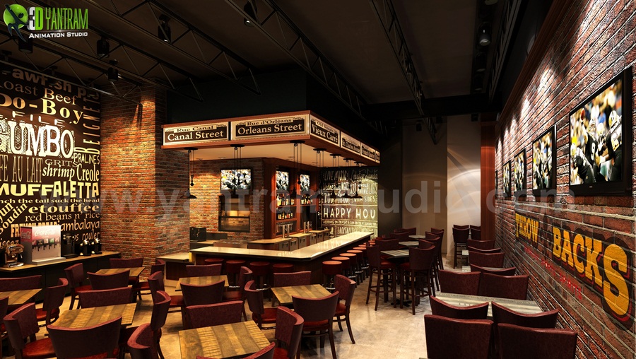 Bar - Restaurant interior View