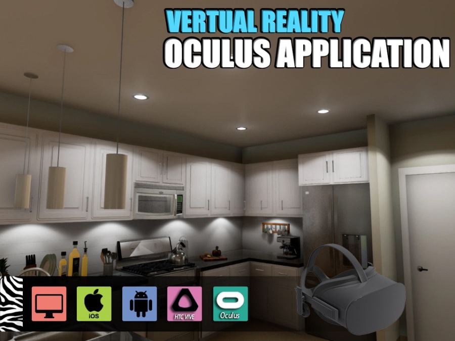 Interactive virtual reality apps development Kitchen Design for Oculus Device VR, Tampa – Florida