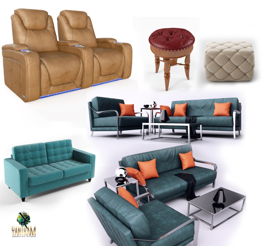 Realistic furniture 3d Product Modeling company & 3d Product visualization services, Denton – Texas