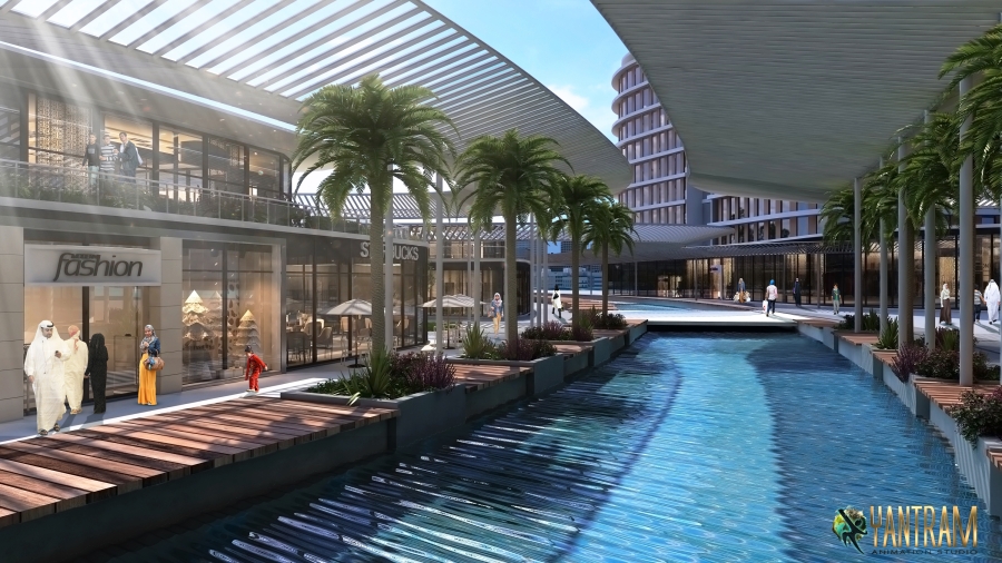 Modern Community Shopping Center Of Interior Design Firms by Yantram Architectural Design Studio, Dubai – United Arab Emirates